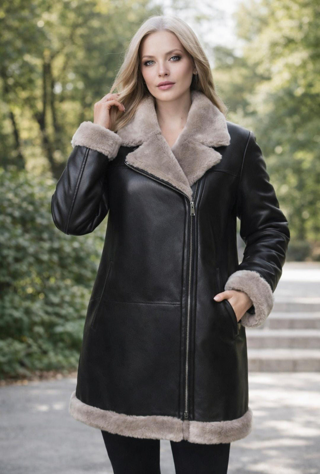 Luıs Parker Leather Women Coats
