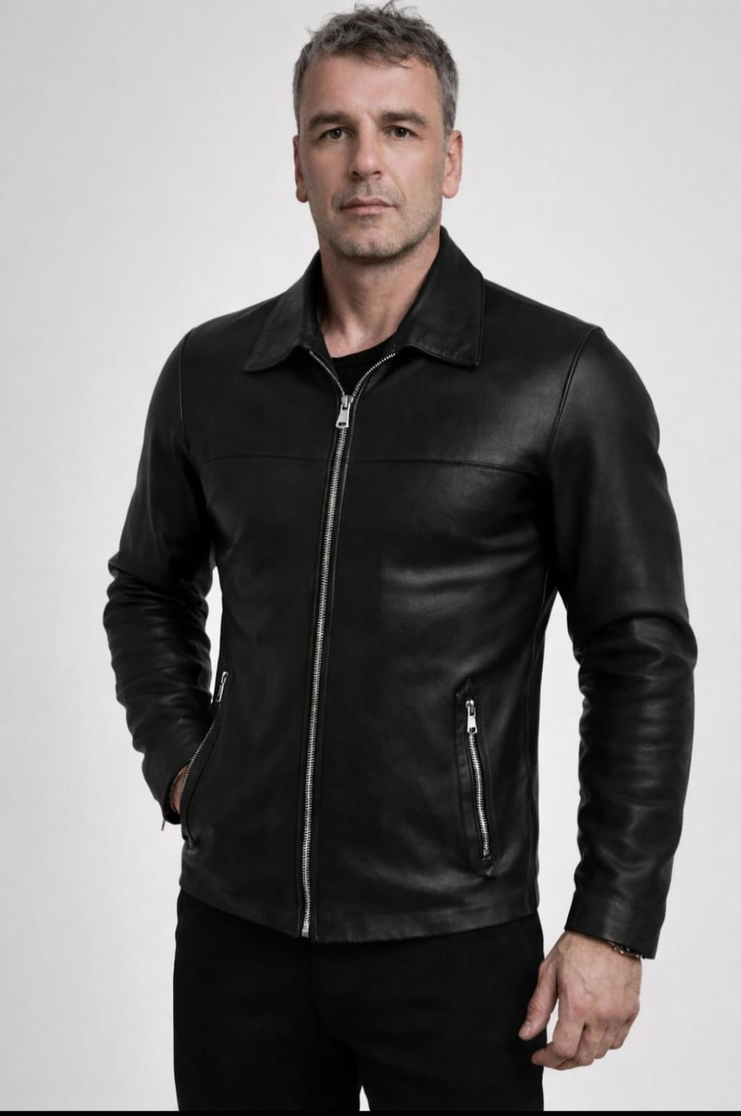 Luıs Parker Men Leather Jacket