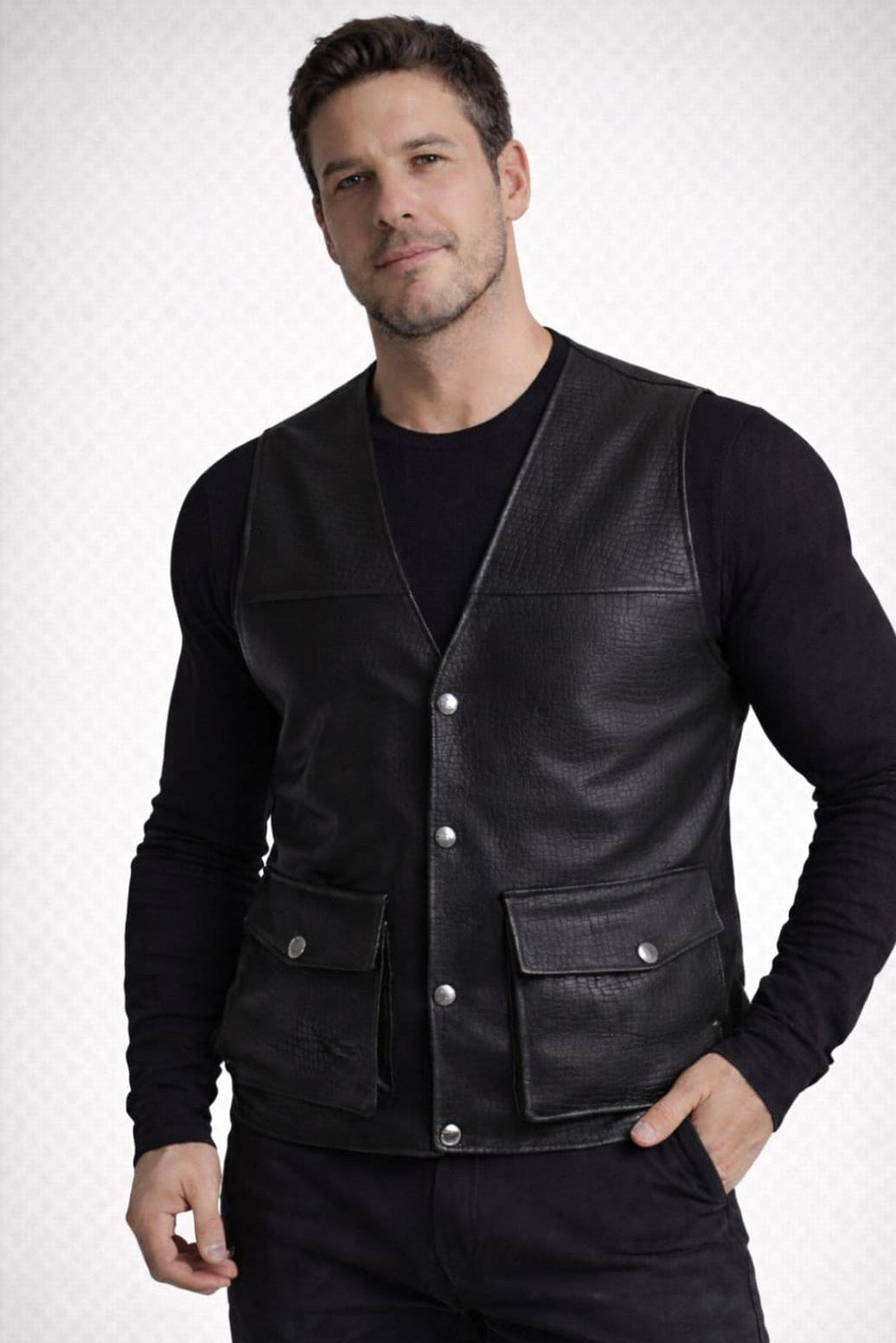 Luıs Parker Leather Man Vest