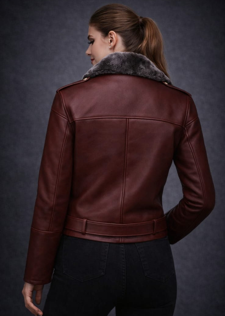 Luıs Parker Leather Women Coats